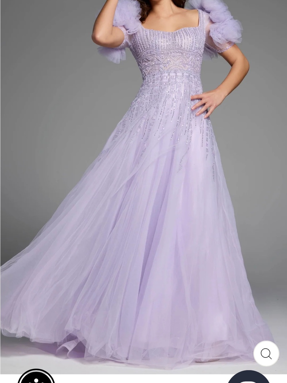 Jovani BLUE Beaded Tulle Ball Gown        ****** COLOR IS PALE BLUE ******
